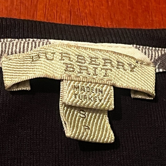 BURBERRY Brit Crew Neck Sz Small Short Sleeve Top - Picture 6 of 9
